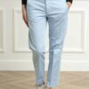 DONDUP-PANTAL. NIMA ZIP DONNA-DDDP576ZRSE036 AZZURRO