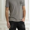 DONDUP-T-SHIRT LOGO UOMO-DDUS198JF0195UP24 GRIGIO