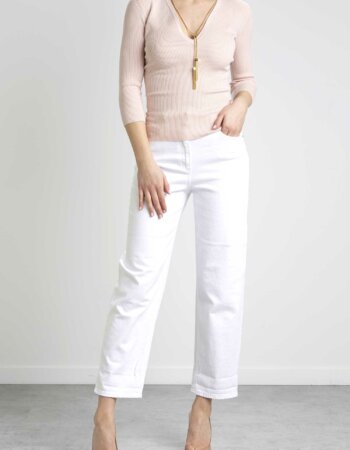 ELISABETTA FRANCHI-MAGLIA TRICOT-EFMK38S31E2 PORCELLANA