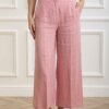 EMME MARELLA-PANTALONE IN LINO-EMAIA ROSA