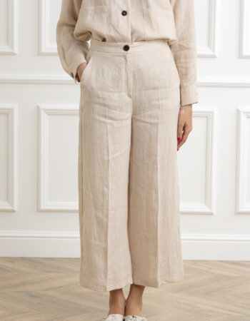 EMME MARELLA-PANTALONE IN LINO-EMAIA SABBIA