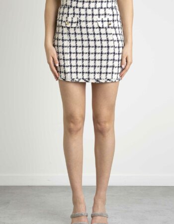 EMME MARELLA-GONNA IN TWEED-EMBELBO PANNA