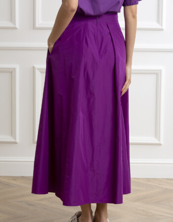 EMME MARELLA-GONNA IN TAFFETAS-EMCARPA CICLAMINO