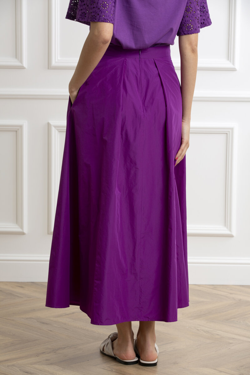 EMME MARELLA-GONNA IN TAFFETAS-EMCARPA CICLAMINO
