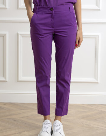 EMME MARELLA-PANTALONE IN POPELINE-EMCOLLEP4 AMETISTA