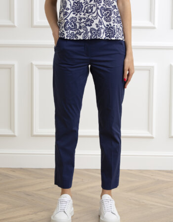 EMME MARELLA-PANTALONE IN POPELINE-EMCOLLEP4 BLU