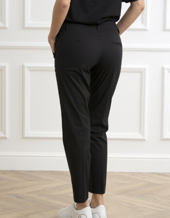 EMME MARELLA-PANTALONE IN POPELINE-EMCOLLEP4 NERO