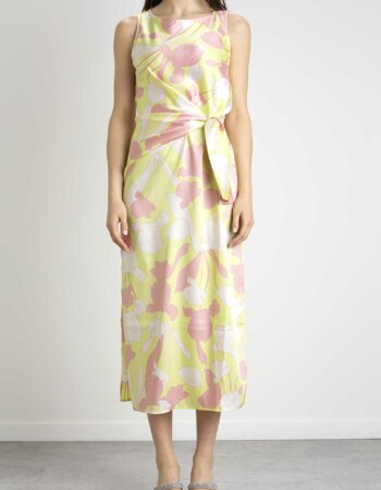 EMME MARELLA-ABITO IN TWILL-EMCOSMO VERDE