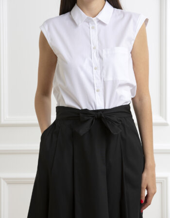 EMME MARELLA-CAMICIA IN POPELINE-EMDANUBIO BIANCO