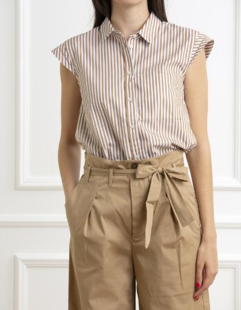 EMME MARELLA-CAMICIA IN POPELINE-EMDANUBIO RIGABEIGE