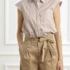 EMME MARELLA-CAMICIA IN POPELINE-EMDANUBIO RIGABEIGE