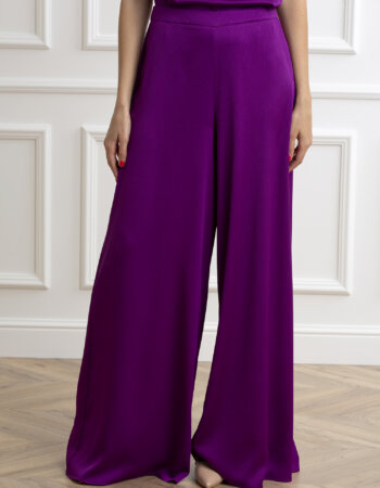EMME MARELLA-PANTALONE PALAZZO-EMERETTO CICLAMINO