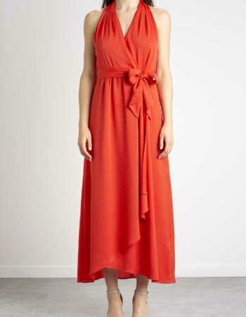 EMME MARELLA-ABITO MIDI-EMFALLA ARANCIO