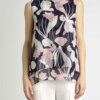 EMME MARELLA-TOP IN GEORGETTE-EMHARDEN NAVY