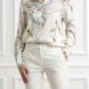 EMME MARELLA-CAMICIA TWILL STAMPATO-EMNABAB BIANCO