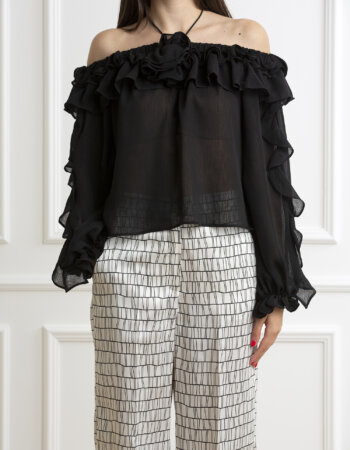 EMME MARELLA-CAMICIA-EMNUMANCE NERO