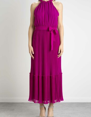 EMME MARELLA-ABITO IN GEORGETTE-EMSURAT CICLAMINO