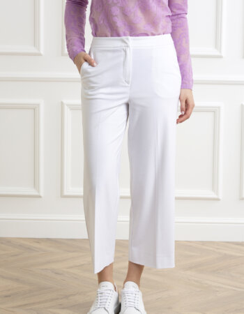 EMME MARELLA-PANTALONE IN JERSEY-EMVOCIOP4 BIANCO