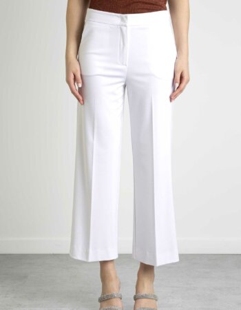 EMME MARELLA-PANTALONE IN JERSEY-EMVOCIO BIANCO
