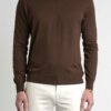 HOSIO-MAGLIA GIROCOLLO COTONE-HO100M01P3 MORO