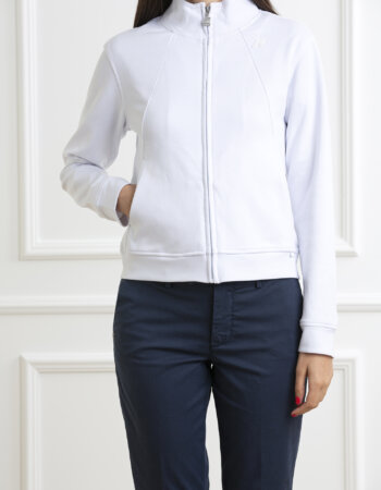 K-WAY-FELPA CON ZIP-KWK81367W WHITE