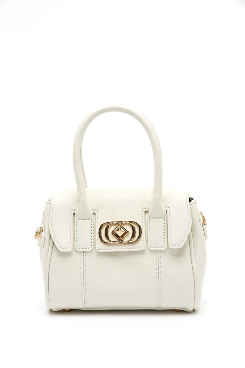 LA CARRIE-BORSA LOGOS SMART MINI BAG LEATHER-LC131PAZ390LEA WHITE