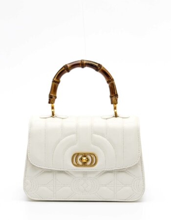 LA CARRIE-BORSA STICH&SPUN LOLITA MED-LC131PGA230LEA WHITE