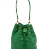 LA CARRIE-BORSA STICH&PUN SMALL BUCKET-LC131PMS342LEA GREEN