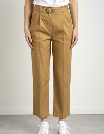 LIU JO-PANTALONE MILITARY-LJ3208T2398 TORTORA