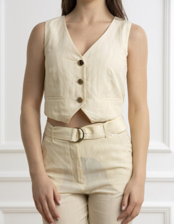 LIU JO-GILET TS NAV-LJMA4048T4818 IVOIRE