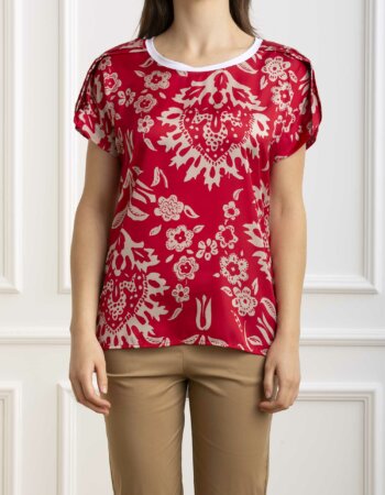 LIU JO-T/SHIRT MODA MC-LJMA4116J7821 ROSSO