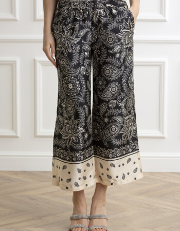 LIU JO-ECS PANT. JOGGING FOULARD-LJMA4407T6660 NATURAL