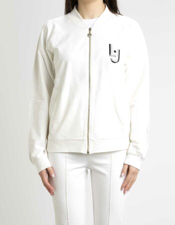 LIU JO-ECS FELPA APERTA-LJTA3143F0090 IVORY