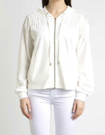 LIU JO-FELPA APERTA-LJTA3148J5942 IVORY