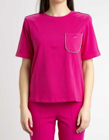 LIU JO-T/SHIRT M/C-LJTA3190J5003 PINK