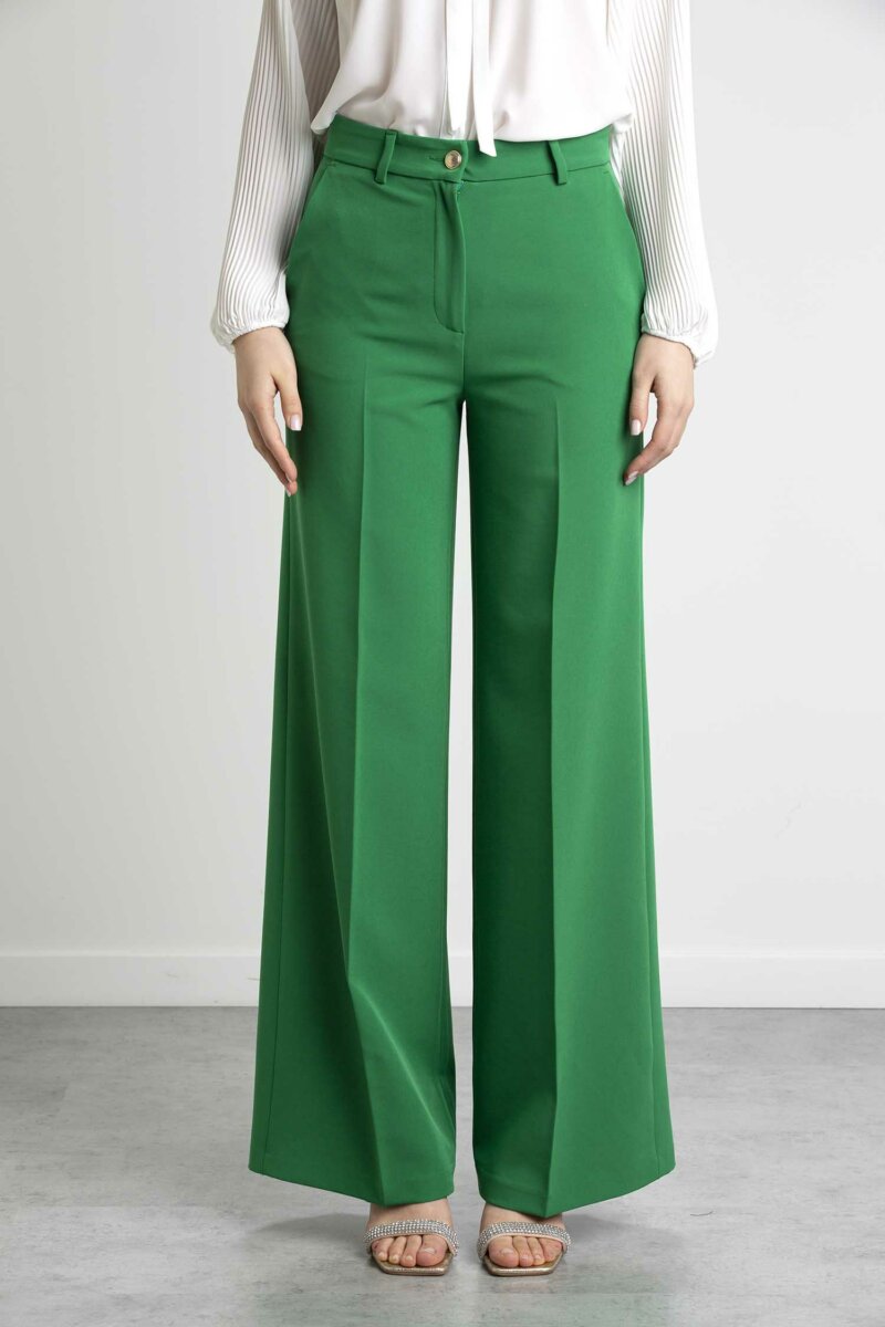 LIU JO-PANT PALAZZO HW-LJWA3435T7896 GREEN