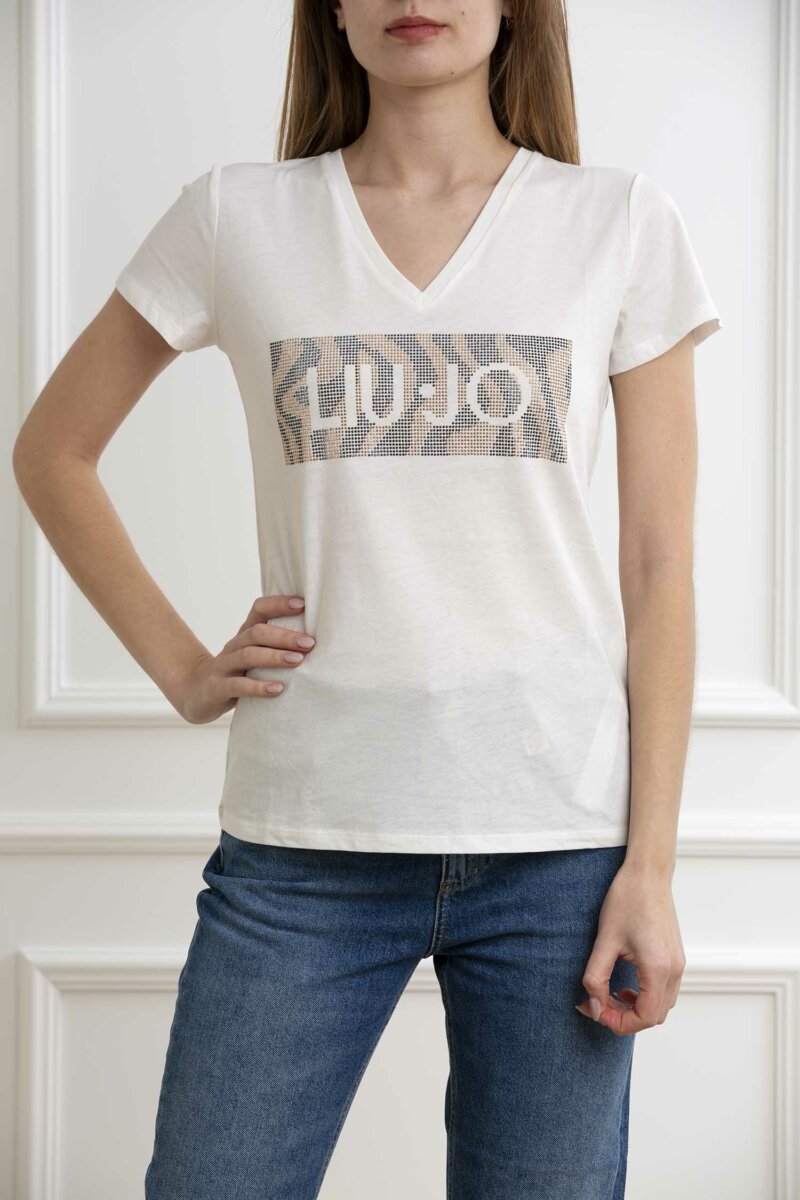 LIU JO-ECS T/SHIRT MODA MC-LJWA4019JS923 BIANCO