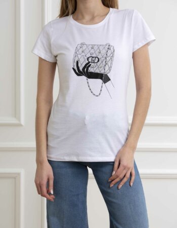 LIU JO-ECS T/SHIRT MODA MC-LJWA4034JS923 BIANCO