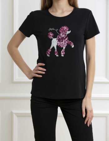 LIU JO-T/SHIRT MODA MC-LJWA4052J5003 NERO