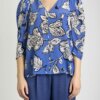 MARELLA-BLUSA CREPE DE CHINE-MAANGORA PERVINCA