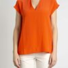 MARELLA-CAMICIA CREPE DE CHINE-MAASTER ARANCIO