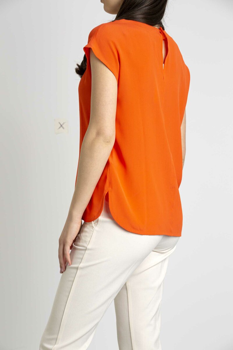 MARELLA-CAMICIA CREPE DE CHINE-MAASTER ARANCIO