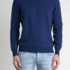 MAGAZZINO RICAMBI-MAGLIA GIRO FIN 12 100% COTONE-MAG68T BLU