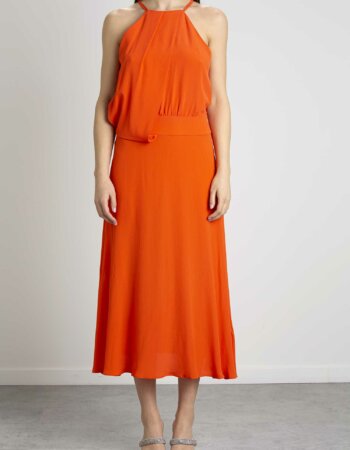 MARELLA-ABITO CREPE DE CHINE-MAINFANTE ARANCIO