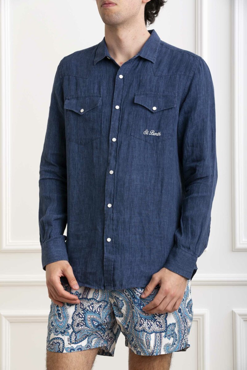 MC2 SAINT BARTH-CAMICIA GREG-MC2GRG0001 DENIM