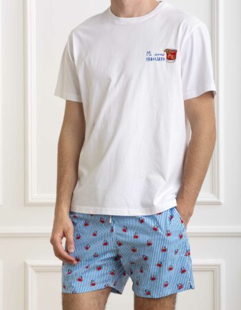 MC2 SAINT BARTH-T-SHIRT PORTOFINO MI SONO SBAGLIATO-MC2POT000104135F BIANCO