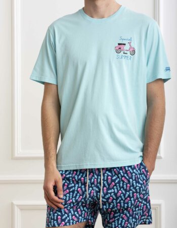 MC2 SAINT BARTH-T-SHIRT SPECIAL SUMMER-MC2TSHM00103125F TURCHESE