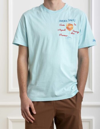MC2 SAINT BARTH-T-SHIRT SPRITZ-MC2TSHM00103753F TURCHESE
