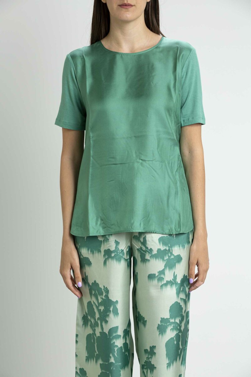 MAX MARA-BLUSA FANTASIA-MXFAGUS VERDE S