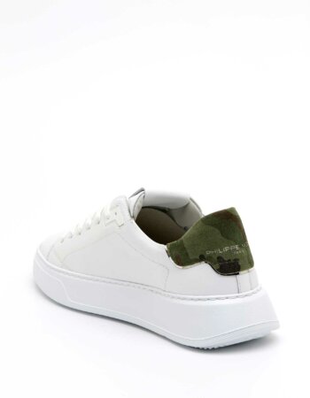 PHILIPPE MODEL-SCARPA VEAU CAMOUFLAGE_BLANC MILITAIR-PHBTLUVC01 BIANCO